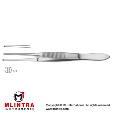 Graefe Dissecting Forcep 1 x 2 Teeth Stainless Steel, 10 cm - 4" Graefe Dissecting Forcep 1 x 2 Teeth Stainless Steel, 10 cm - 4"
